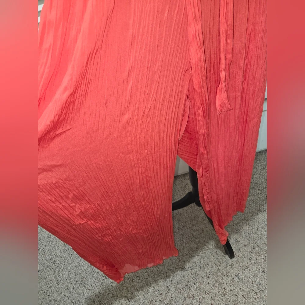 NWT Banana Republic Vibrant Coral Jumpsuit. Size L - Picture 2 of 6